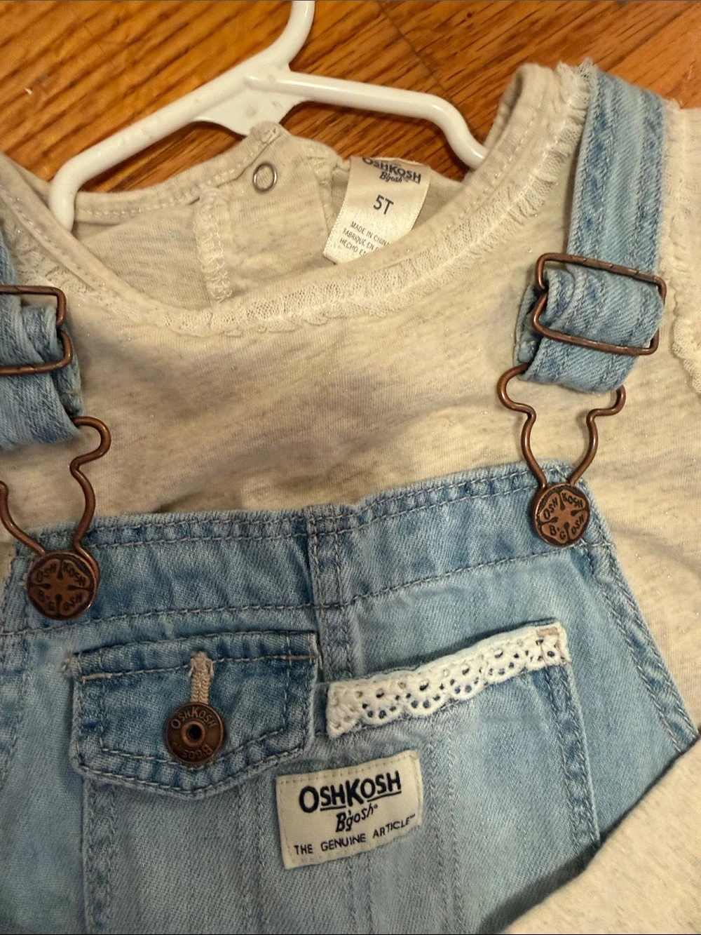 OshKosh B'gosh Light Wash Denim Overalls for Kids